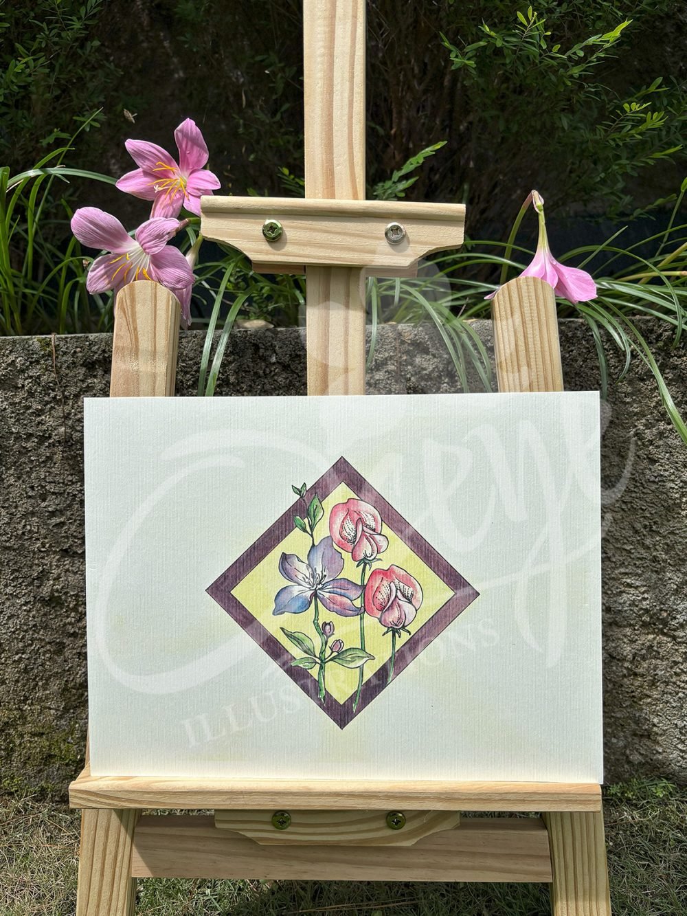 Larkspur and Sweet Pea
